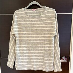 Calypso St. Barth Gray and Cream Striped Knit